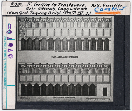 Vorschaubild Rom: Santa Cecilia in Trastevere, Rekonstruktion nach Paeseler/CAvallini 